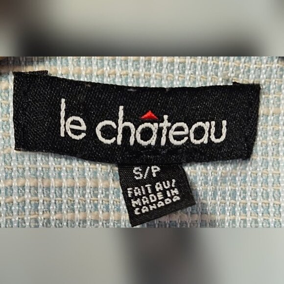 Y2K Le Chateau Blue & White Tweed Skirt and Blazer Jacket Suit Set. - Picture 14 of 16